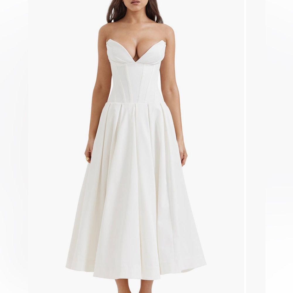 House of CB Lady Dress, Size XS, White